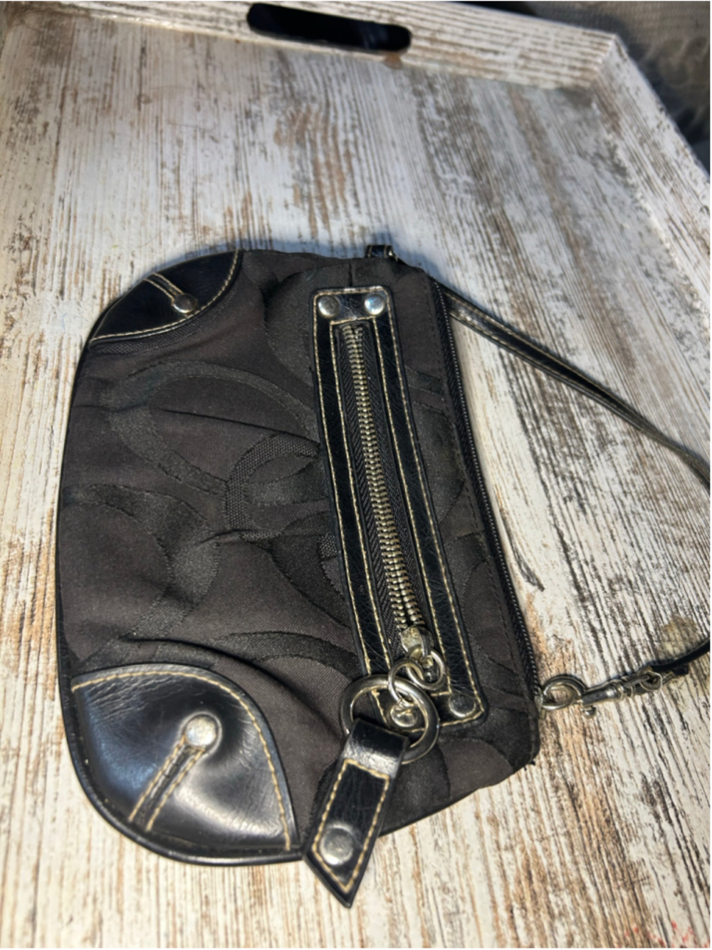 Women's Black Wristlet Clutch One Size